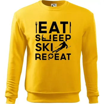 Pánská mikina Eat sleep ski repeat - Mikina Essential pánská - S ( Žlutá )