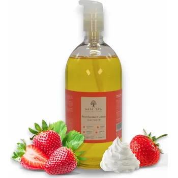 Masážní přípravek Tělový masážní olej Jahody se šlehačkou (Strawberries & Cream) - GAIA SPA Objem: 1000ml