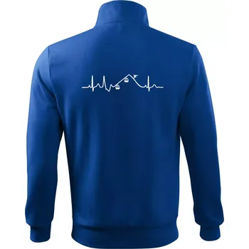 Pánská mikina EKG lanovka - Mikina bez kapuce Adventure - 3XL ( Královská modrá )