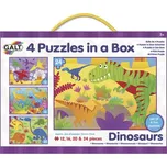 4 Puzzle v krabici - Dinosauři