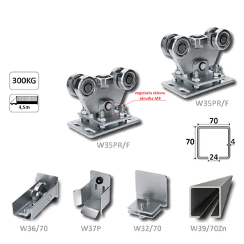 KOVIAN, s.r.o. Samonos do 300 kg/ 4,5 m, profil 70 x 70 x 4 mm, Zn
