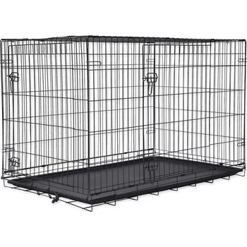 přepravka pro zvíře Klec DOG FANTASY skládací černá XXL - 2x dveře