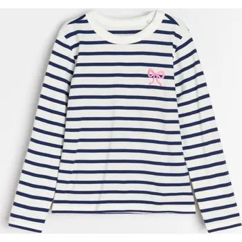 Dívčí tričko Sinsay - Tričko s&nbsp;dlouhými rukávy - námořnická modrá - 088GA-59X - 088GA-59X-110