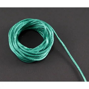 Saténová šňůra - mořská zelená - průměr 0,2 cm