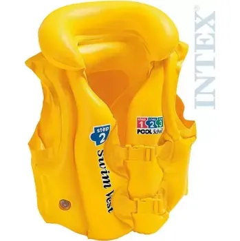 INTEX Vesta dětská s límcem nafukovací žlutá plavací do vody 58660