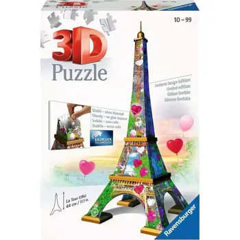 3D puzzle RAVENSBURGER 3D puzzle Eiffelova věž (Love Edition) 216 dílků
