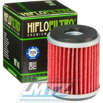 Filtr pro motocykl Filtr olejový HF141 (HifloFiltro) - Yamaha YZF250+YZF450 + WRF250+WRF450 + VP125 X-City + WR125X+WR125R + Beta 125RR + Fantic 125 Caballero + Gas-Gas ECF250+ECF300 + HM CREF 125 + MBK 125 Skycruiser + HF141