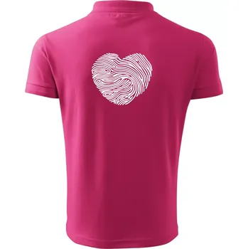 Pánská košile Otisk prstu srdce - Polokošile pánská Pique Polo 203 - 5XL ( Purpurová )