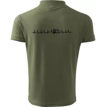 Pánská košile Dron ekg - Polokošile pánská Pique Polo 203 - S ( Khaki )