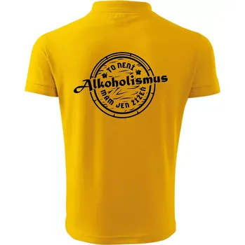 Pánská košile Alkoholismus víno - Polokošile pánská Pique Polo 203 - 2XL ( Žlutá )