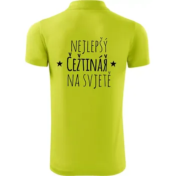 Pánská košile Nejlepší češtinář na světě - Polokošile Victory sportovní (dresovina) - 2XL ( Limetková )