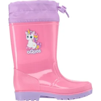 Dívčí obuv Dívčí holínky AQUOS RASTY K COLLAR 30 Růžová, Fialová, Mix