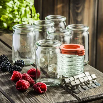 Zavařovací sklenice WECK Mini-válec 0,145 l 6 ks. - zavařovací sklenice s víčky a příslušenstvím