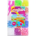 UDĚLEJ SI NÁRAMEK Gumičky LOOM BANDS 390ks set s doplňky v boxu