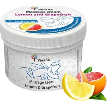 Masážní přípravek Masážní krém Citron a grapefruit (Lemon and Grapefruit) - VERANA Objem: 200g