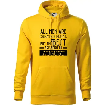 Pánská mikina All men are created equal august - Mikina pánská Cape s kapucí - 3XL ( Žlutá )