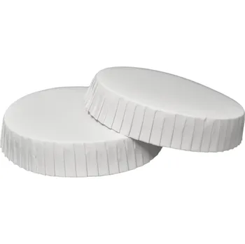 Jednorázové nádobí Papírové víčko na sklenici (50ks v balení), bílé