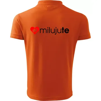 Pánská košile Miluju tě - Polokošile pánská Pique Polo 203 - 4XL ( Oranžová )