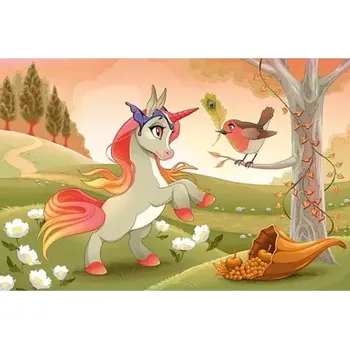 Puzzle ART PUZZLE Dřevěné puzzle Roztomilý poník 50 dílků