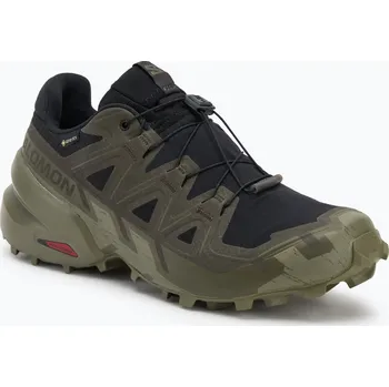 Pánská běžecká obuv Pánské běžecké boty Salomon Speedcross 6 GTX black/peat/deep lichen green
