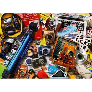 Puzzle BLUEBIRD Puzzle Sbírka retro fotoaparátů 1000 dílků