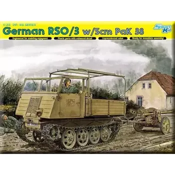 Plastikový model Model Kit military 6684 - GERMAN RSO/03 ARTILLERY TRACTOR w/5cm PaK 38 (SMART KIT) (1:35)