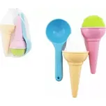 Formičky Bábovky na písek plast zmrzlina 3ks v síťce 17x10cm 12m+