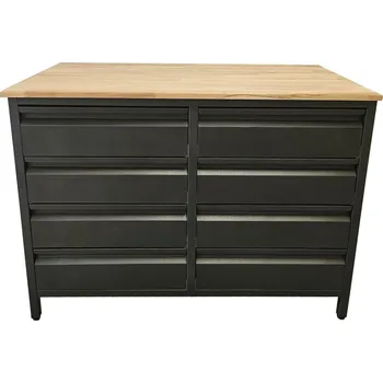 Dílenský stůl Pracovní dílenský stůl / 8 zásuvek / 116,5x63x87-92 cm Dřevotřísková pracovní deska antracit 38 mm Antracit