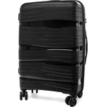 Černý prémiový skořepinový kufr "Royal" s TSA zámkem - vel. XL