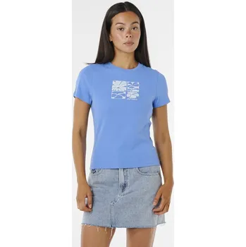 Tričko Rip Curl OCEANIC FITTED TEE Blue velikost M