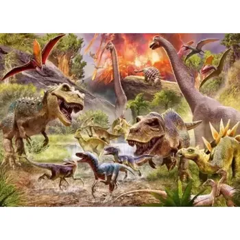 Puzzle RAVENSBURGER Puzzle Dinosauři na útěku 60 dílků