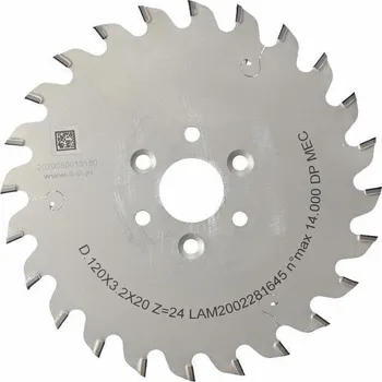 Pilový kotouč PANAS Pilový kotouč drážkovací DIA D120x3,2/2,2x20+3 z24 P/L