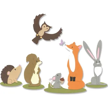 Řezačka papíru Sizzix Thinlits Lesní Zvířátka 10ks