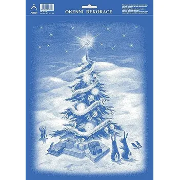 samolepka Arch Okenní folie vánoční strom 25x35cm