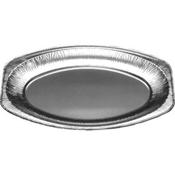 Jednorázové nádobí Gastro Podnos oválný ALU 33,3 x 23,3 cm