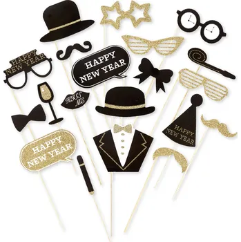 Karnevalový doplněk Widmann Rekvizity do Fotokoutku Silvestr 20 ks