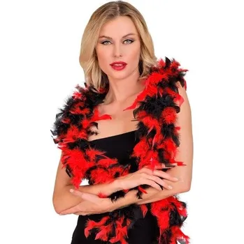 Karnevalový doplněk Widmann BOA dvoubarevné červenočerné 180cm