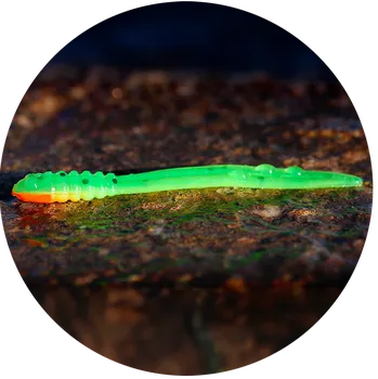 Umělá nástraha RedBass Gumová Nástraha Micro Tail Fluo Green RH UV COLOR - XS 35 mm