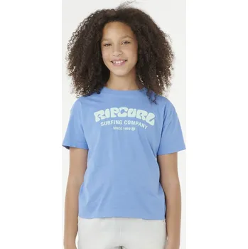 Dámské oblečení Tričko Rip Curl SURF PUFF RELAXED TEE- GIRL Blue velikost 8
