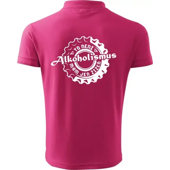 Pánská košile Alkoholismus pivo - Polokošile pánská Pique Polo 203 - 4XL ( Purpurová )