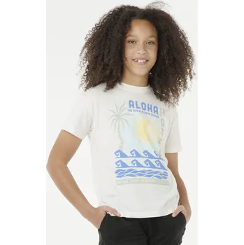 Dámské tričko Tričko Rip Curl ALOHA HOTEL RELAXED TEE-GIRL Bone velikost 14