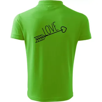 Pánská košile Love šíp - Polokošile pánská Pique Polo 203 - 5XL ( Apple Green )