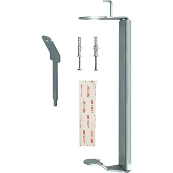 Dávkovač mýdla Držák na pumpičkové dávkovače 380ml, 480ml STŘÍBRNÝ, kovový