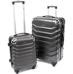 Černá sada 2 skořepinových kufrů "Premium" (M + XL velikost)