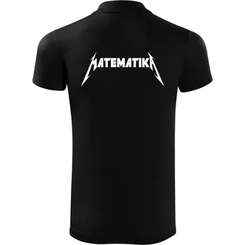Pánská košile Matematika rock logo - Polokošile Victory sportovní (dresovina) - XL ( Černá )