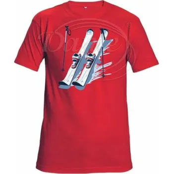 Pánská móda Dante Tričko červené Lyže - velikost - S