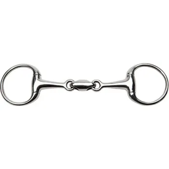 Udidlo pro koně Udidlo FEELING drezurní 2x lomená oliva 11,5 cm