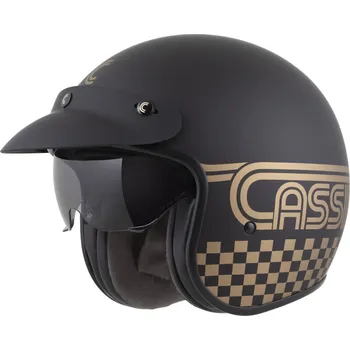 Helma na motorku Cassida Moto přilba Oxygen Rondo 2.0 černá matná/zlatá (Velikost: L (59-60))