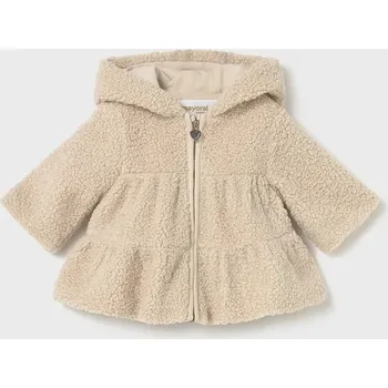 Kojenecká mikina Mayoral Newborn béžová barva, s kapucí, hladká, 2413 2413.2L.Newborn.9BYA 12X, vel. 70
