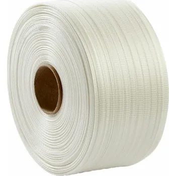 Stahovací páska PES vázací páska příčně tkaná 13 mm, návin 1100 bm